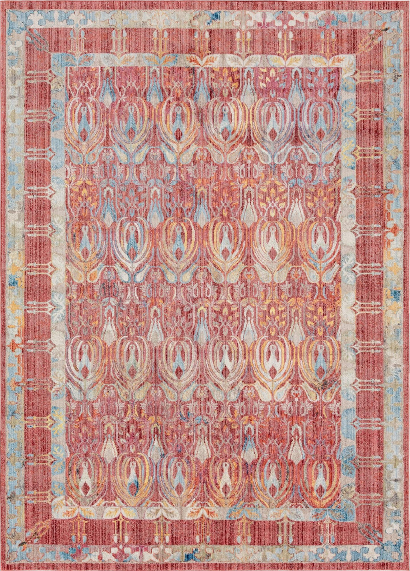 Bronx Loft Collection Area Rug -  Sedgwick Rectangle Red  lifestyle 6