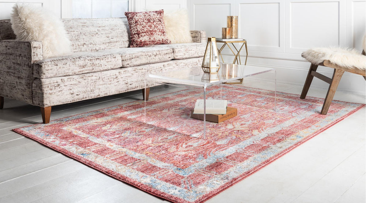 Bronx Loft Collection Area Rug -  Sedgwick Rectangle Red  lifestyle 15