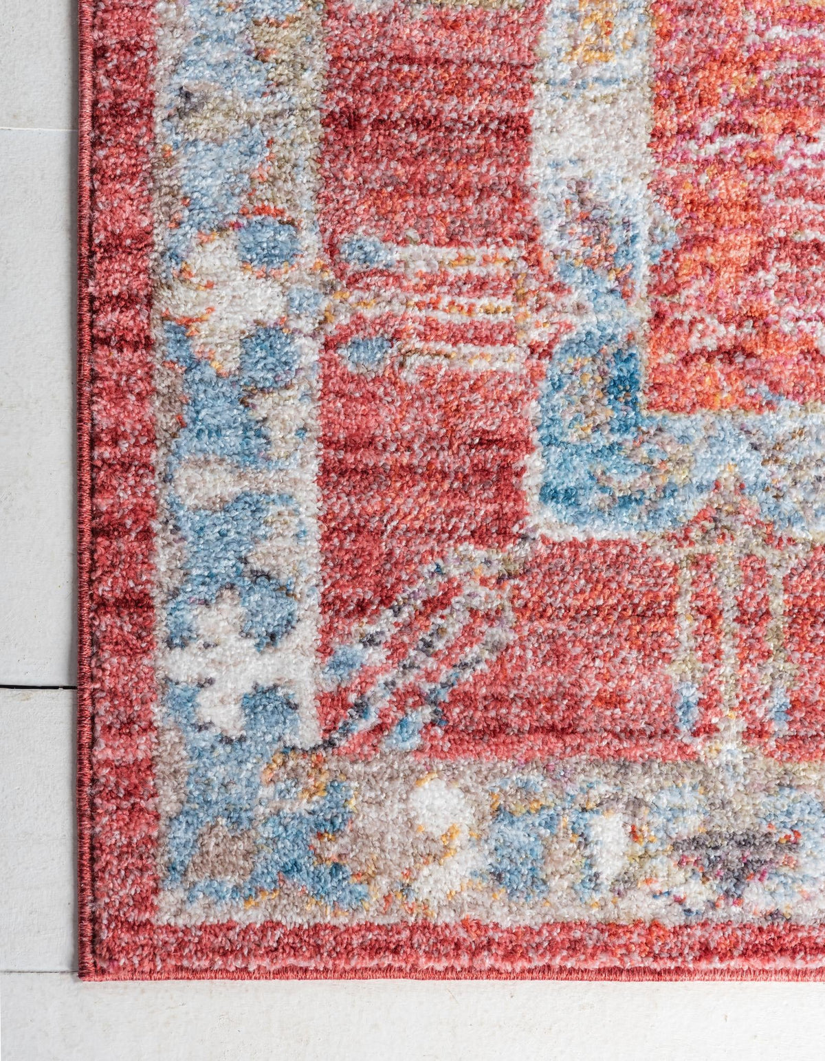 Bronx Loft Collection Area Rug -  Sedgwick Rectangle Red  lifestyle 45