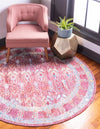 Bronx Loft Collection Area Rug -  Sedgwick Round Red  lifestyle 53