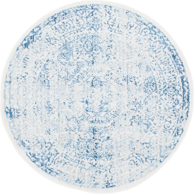 Bronx Loft Collection Area Rug -  Belmont Round Light Blue  lifestyle 47
