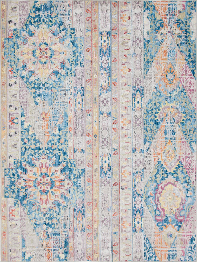 Seville Woven Collection Area Rug - Alcazar Rectangle Blue  lifestyle 5