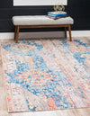 Seville Woven Collection Area Rug - Alcazar Rectangle Blue  lifestyle 8