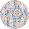 Seville Woven Collection Area Rug - Alcazar Round Blue  lifestyle 34