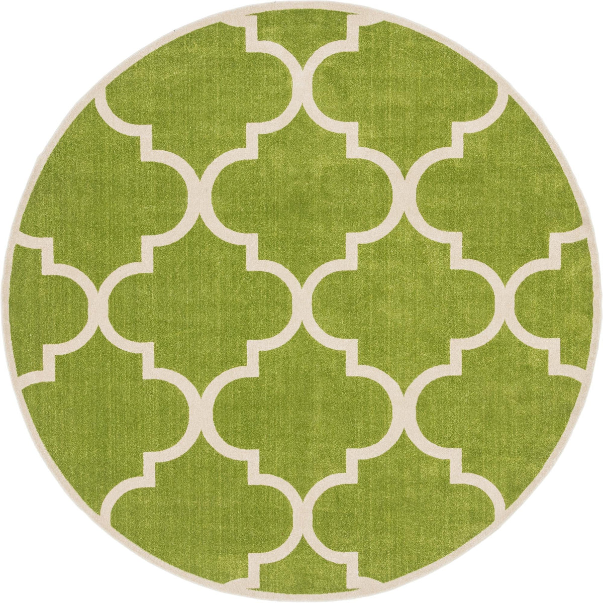 Lattice Gardens Collection Area Rug -  Espaliera Round Green  lifestyle 69