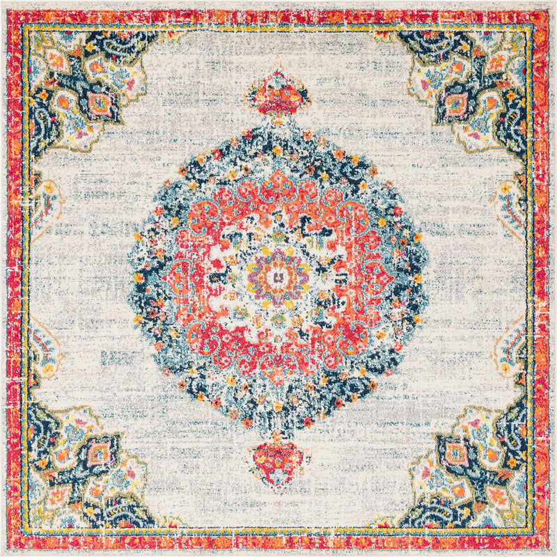 Brighton Terrace Collection Area Rug - Hove (Ivory) Square Ivory  lifestyle 16