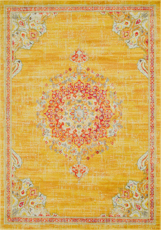 Brighton Terrace Collection Area Rug - Hove (Gold) Rectangle Gold Main