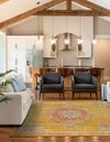 Brighton Terrace Collection Area Rug - Hove (Gold) Square Gold  lifestyle 52