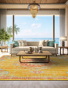 Brighton Terrace Collection Area Rug - Hove (Gold) Square Gold  lifestyle 64