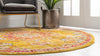 Brighton Terrace Collection Area Rug - Hove (Gold) Round Gold  lifestyle 34