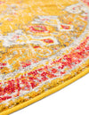 Brighton Terrace Collection Area Rug - Hove (Gold) Round Gold  lifestyle 45