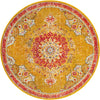 Brighton Terrace Collection Area Rug - Hove (Gold) Round Gold  lifestyle 19