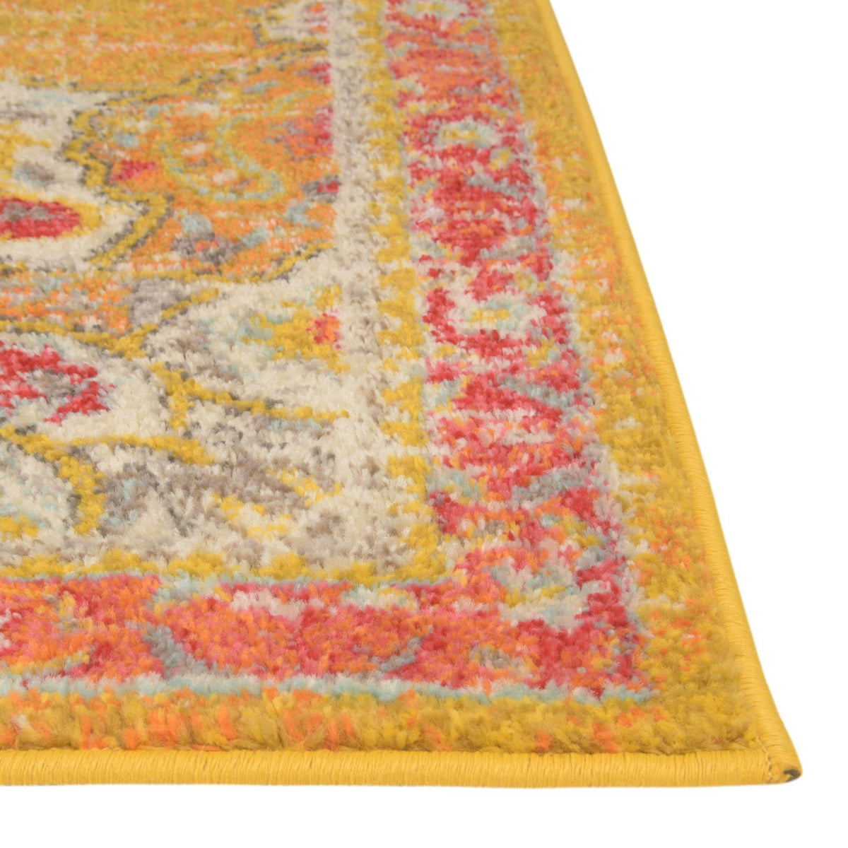 Brighton Terrace Collection Area Rug - Hove (Gold) Runner Gold  lifestyle 82