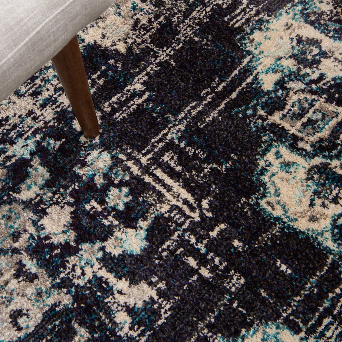 Brighton Terrace Collection Area Rug - Hove (Navy Blue) Rectangle Navy Blue  lifestyle 6