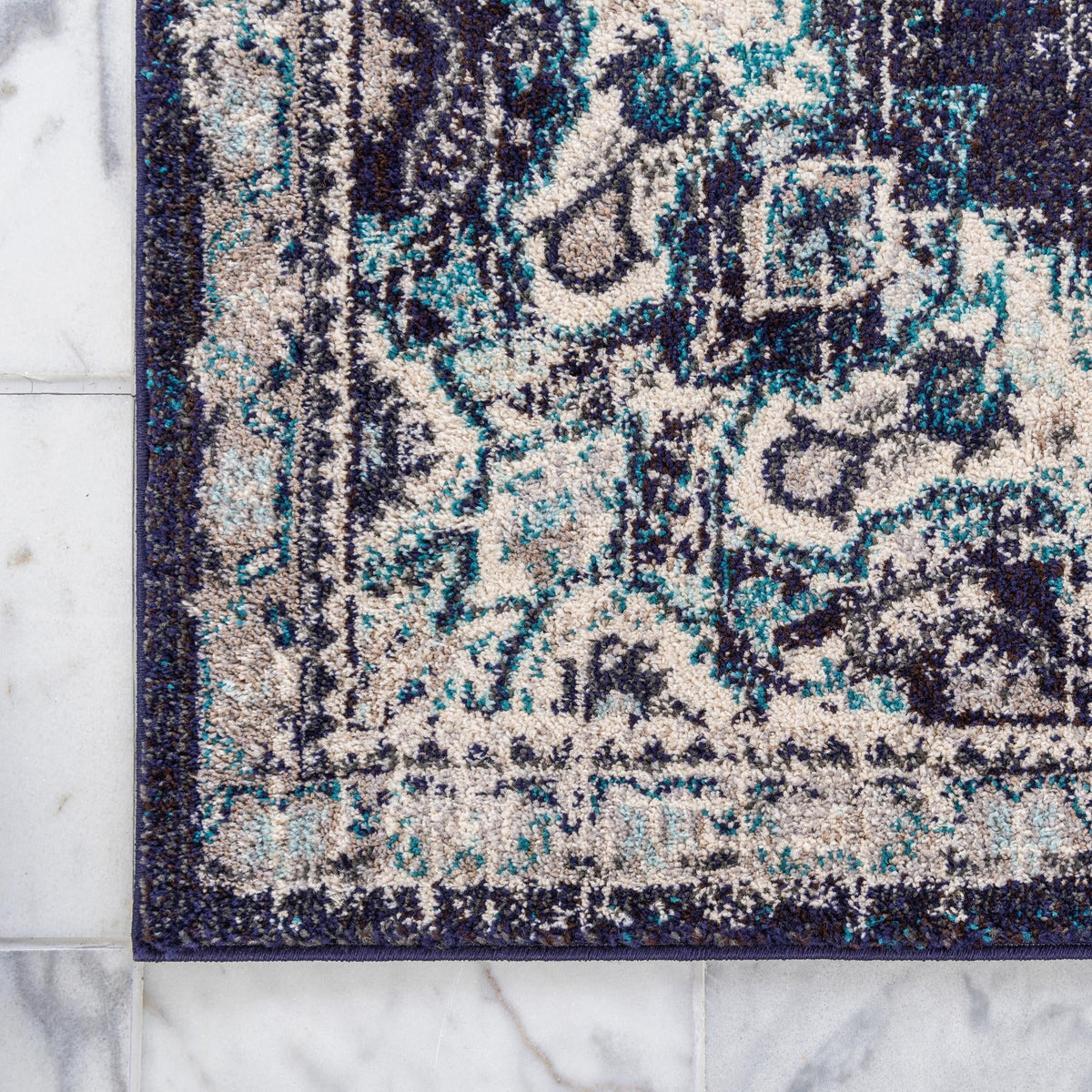 Brighton Terrace Collection Area Rug - Hove (Navy Blue) Rectangle Navy Blue  lifestyle 9