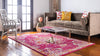 Brighton Terrace Collection Area Rug - Hove (Magenta) Rectangle Magenta  lifestyle 3