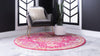 Brighton Terrace Collection Area Rug - Hove (Magenta) Round Magenta  lifestyle 18