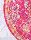 Brighton Terrace Collection Area Rug - Hove (Magenta) Round Magenta  lifestyle 36