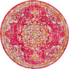Brighton Terrace Collection Area Rug - Hove (Magenta) Round Magenta  lifestyle 12