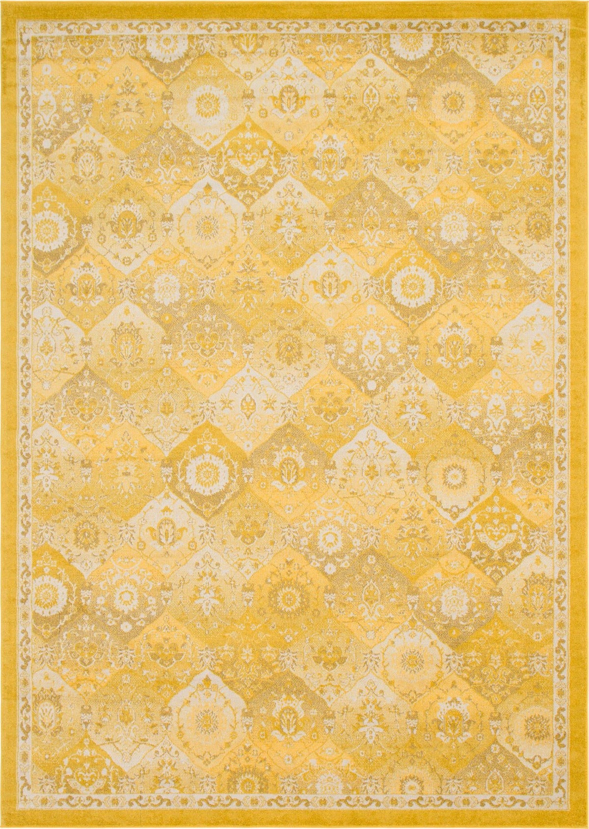 Brighton Terrace Collection Area Rug -  Rottingdean (Yellow) Rectangle Yellow Main