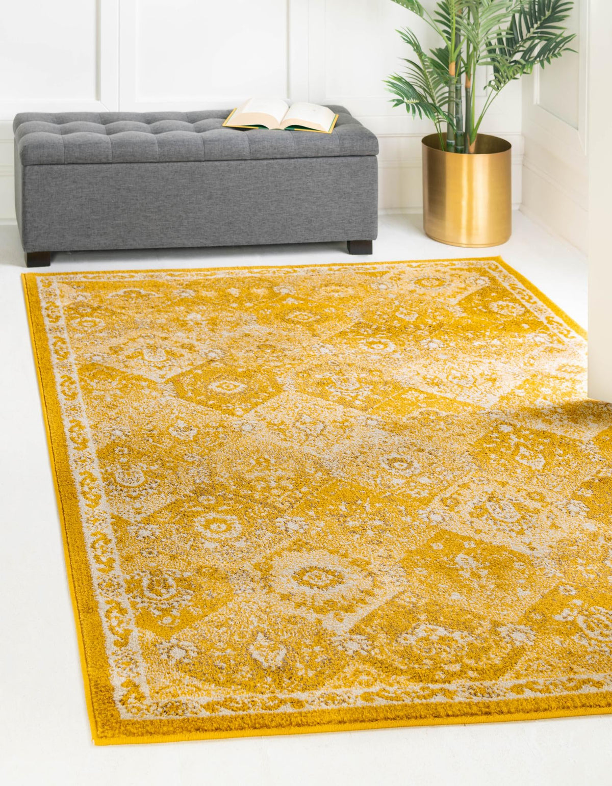 Brighton Terrace Collection Area Rug -  Rottingdean (Yellow) Rectangle Yellow  lifestyle 2