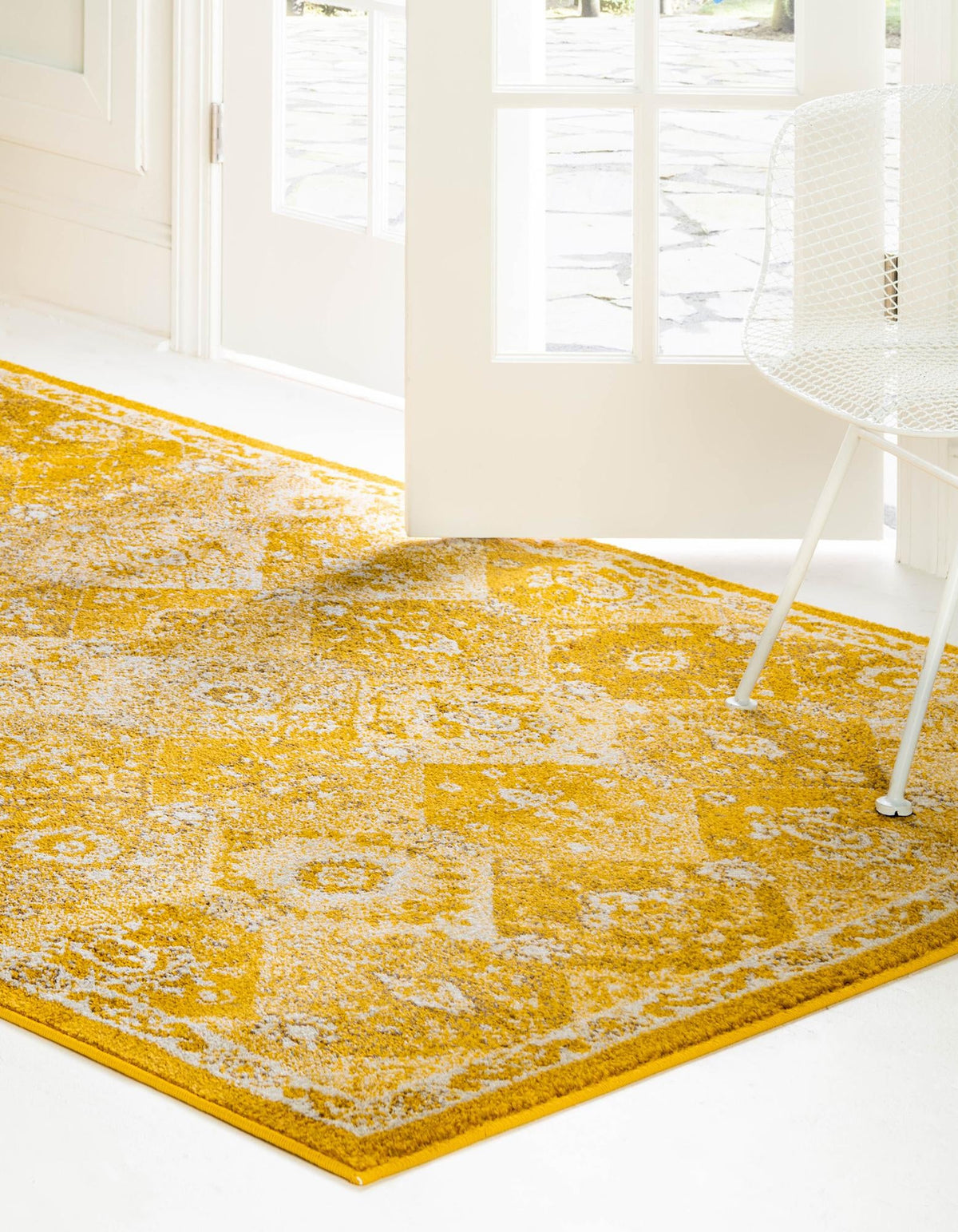 Brighton Terrace Collection Area Rug -  Rottingdean (Yellow) Rectangle Yellow  lifestyle 3