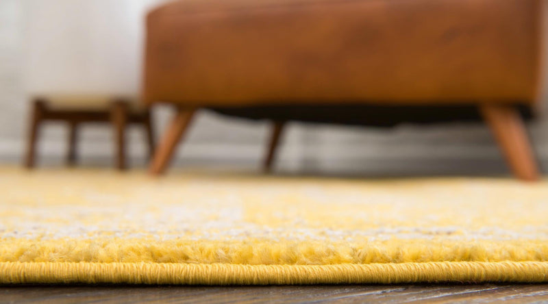 Brighton Terrace Collection Area Rug -  Rottingdean (Yellow) Round Yellow  lifestyle 49