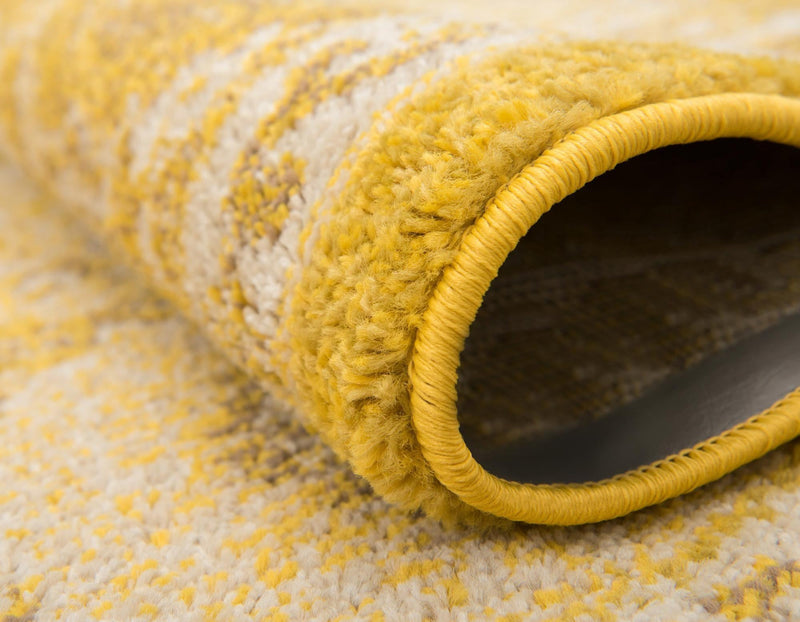 Brighton Terrace Collection Area Rug -  Rottingdean (Yellow) Round Yellow  lifestyle 53