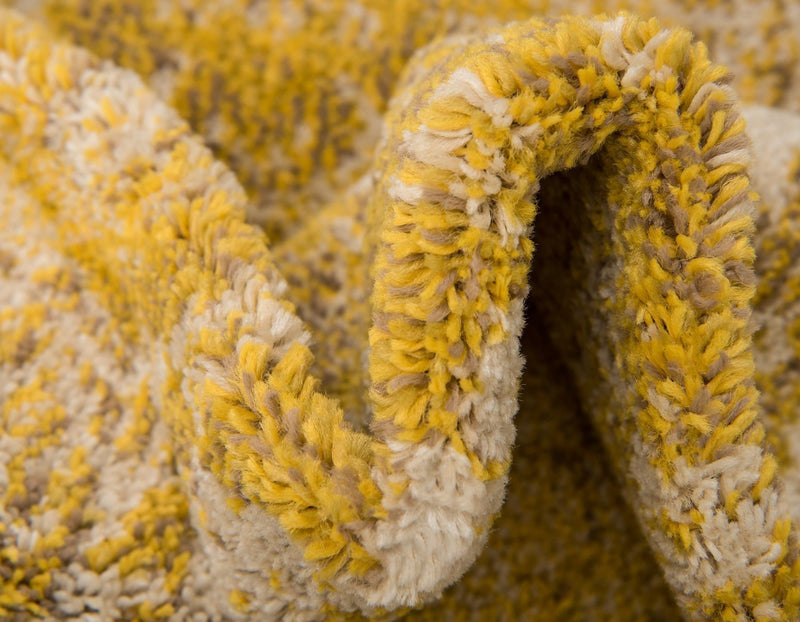 Brighton Terrace Collection Area Rug -  Rottingdean (Yellow) Round Yellow  lifestyle 54