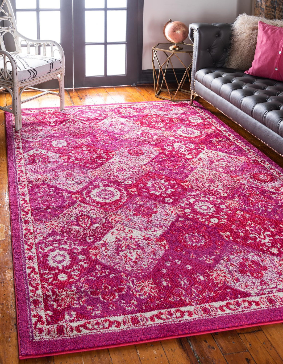 Brighton Terrace Collection Area Rug -  Rottingdean (Magenta) Rectangle Magenta  lifestyle 2