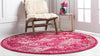 Brighton Terrace Collection Area Rug -  Rottingdean (Magenta) Round Magenta  lifestyle 18