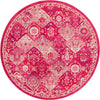 Brighton Terrace Collection Area Rug -  Rottingdean (Magenta) Round Magenta  lifestyle 12