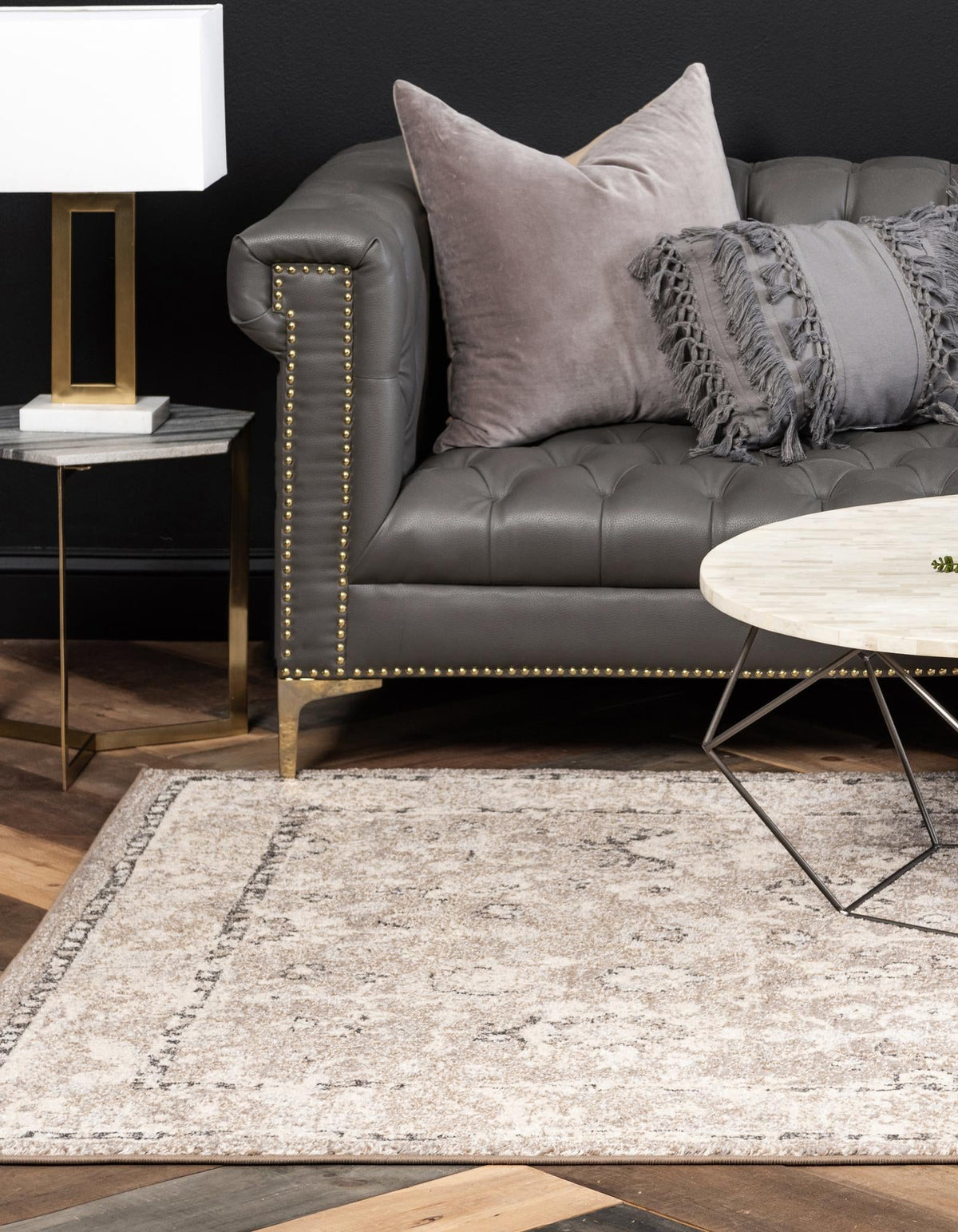 Brighton Terrace Collection Area Rug -  Woodingdean Rectangle Beige Brown  lifestyle 11