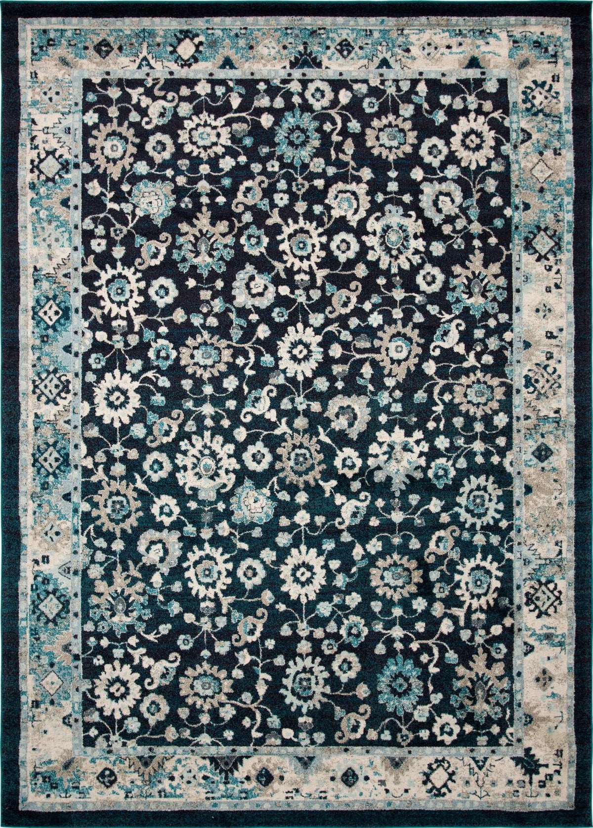Brighton Terrace Collection Area Rug -  Woodingdean Rectangle Navy Blue  lifestyle 6