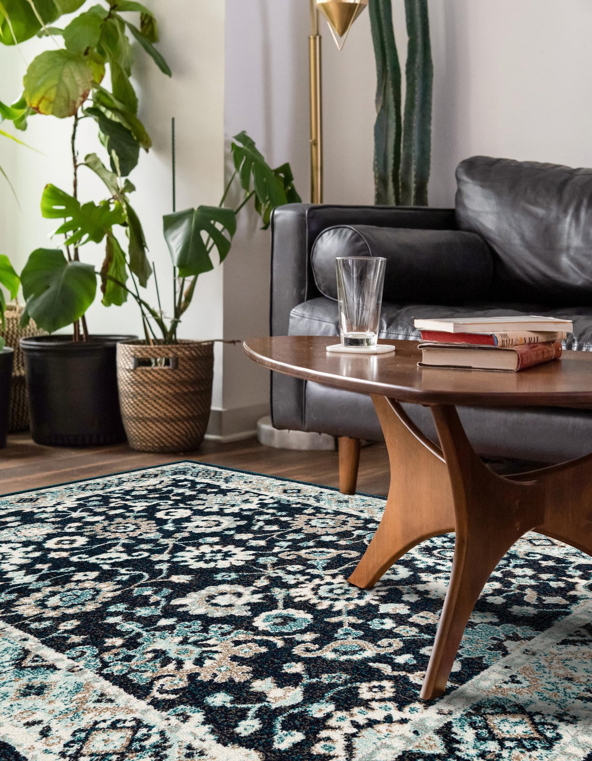 Brighton Terrace Collection Area Rug -  Woodingdean Rectangle Navy Blue  lifestyle 14