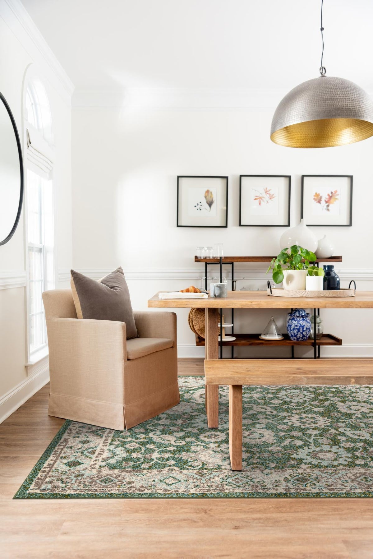 Brighton Terrace Collection Area Rug -  Woodingdean Rectangle Green  lifestyle 22