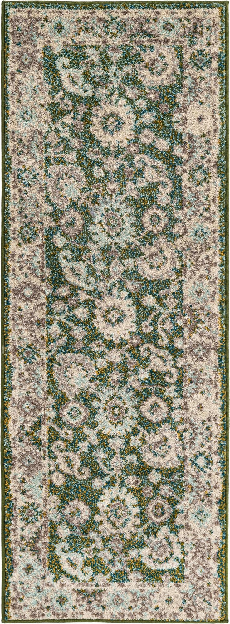 Brighton Terrace Collection Area Rug -  Woodingdean Runner Green  lifestyle 98