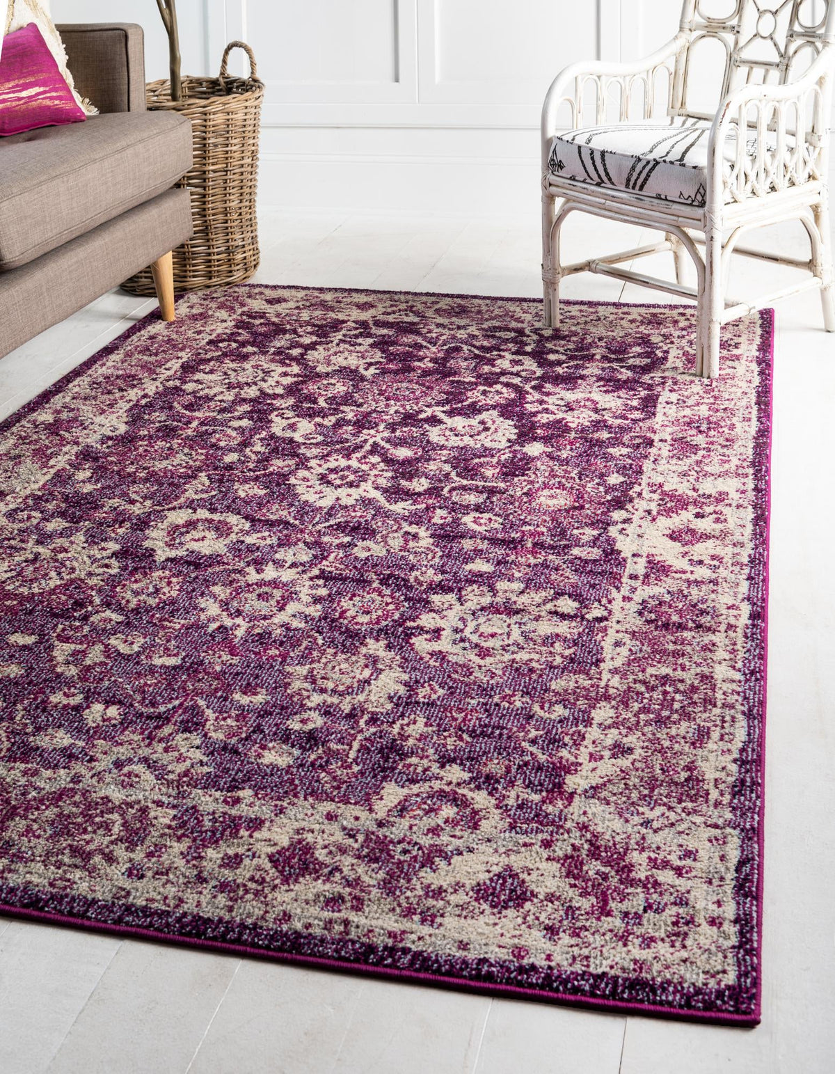 Brighton Terrace Collection Area Rug -  Woodingdean Rectangle Purple  lifestyle 6