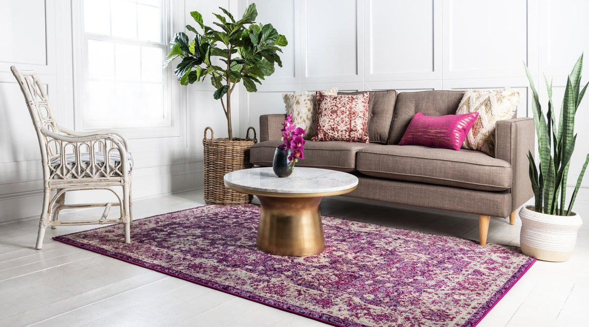 Brighton Terrace Collection Area Rug -  Woodingdean Rectangle Purple  lifestyle 9