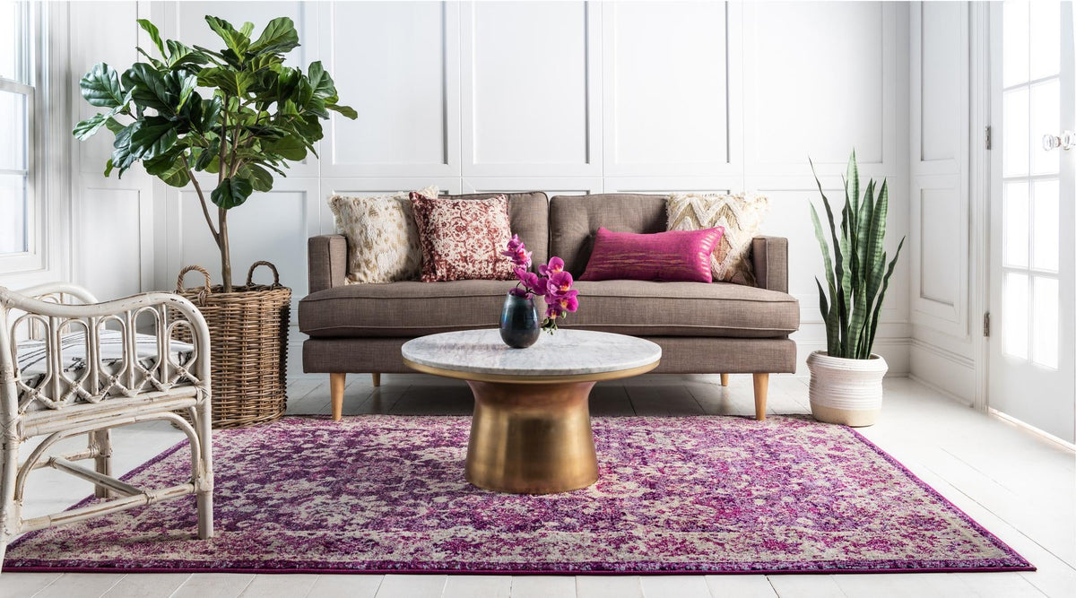 Brighton Terrace Collection Area Rug -  Woodingdean Rectangle Purple  lifestyle 12