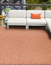 Seaside Serenity Collection Area Rug - Santorini Square Terracotta  lifestyle 24