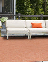 Seaside Serenity Collection Area Rug - Santorini Square Terracotta  lifestyle 32
