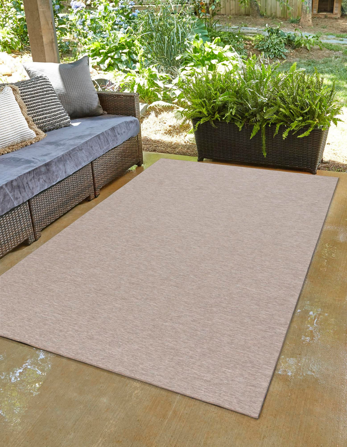 Seaside Serenity Collection Area Rug - Santorini Rectangle Beige  lifestyle 2