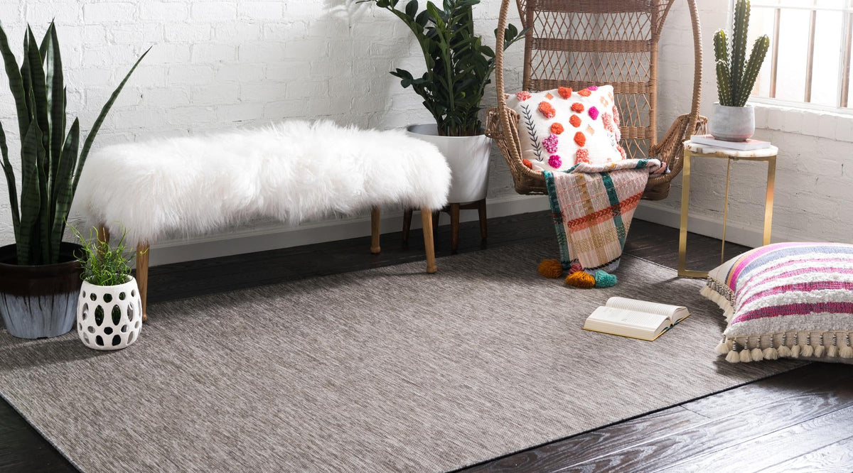 Seaside Serenity Collection Area Rug - Santorini Rectangle Gray  lifestyle 7