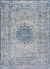 Derbyshire Elegance Collection Area Rug - Buxton Rectangle Light Blue Main