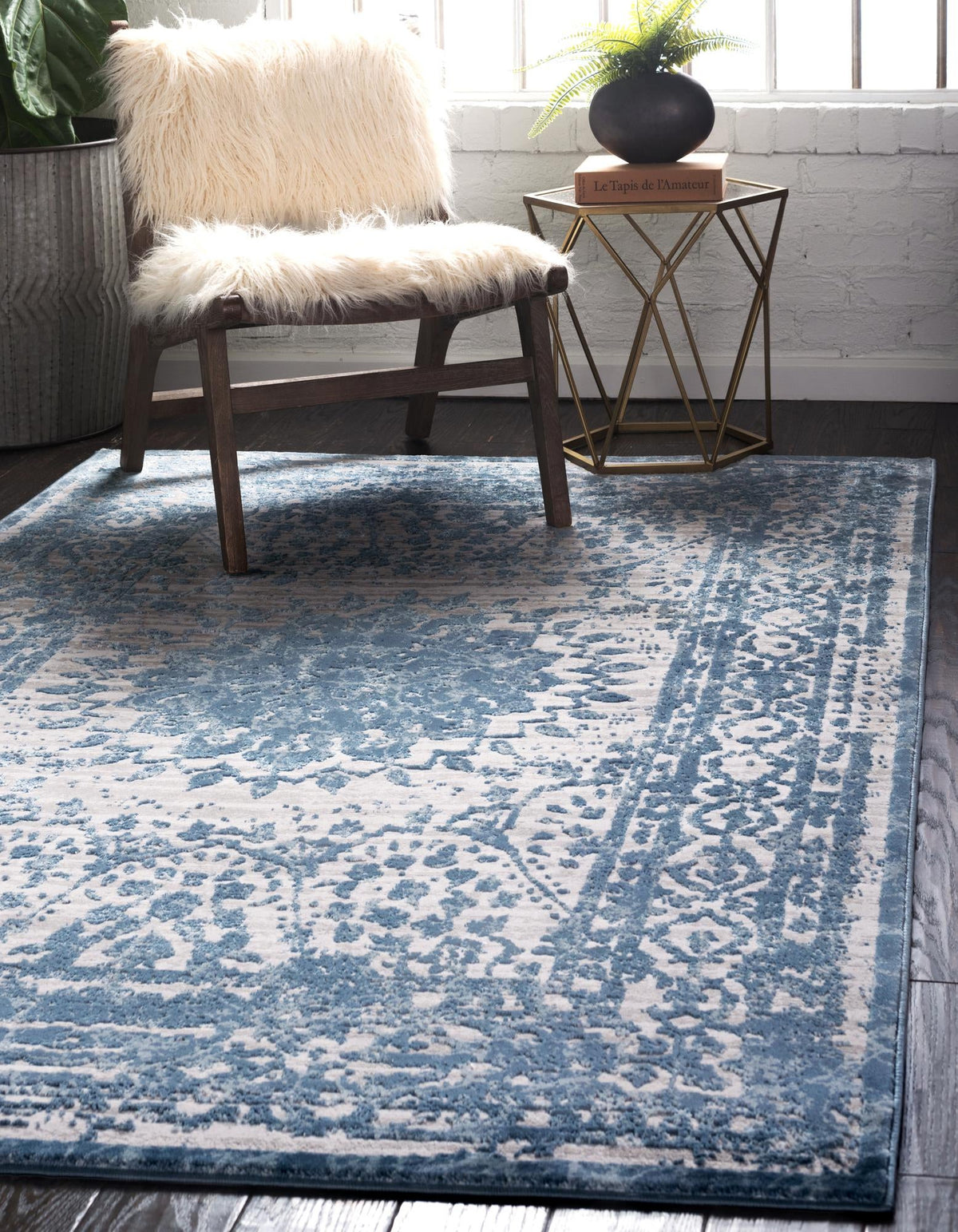 Derbyshire Elegance Collection Area Rug - Buxton Rectangle Light Blue  lifestyle 4