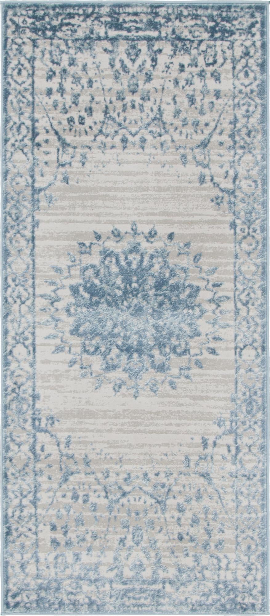 Derbyshire Elegance Collection Area Rug - Buxton Runner Light Blue  lifestyle 16