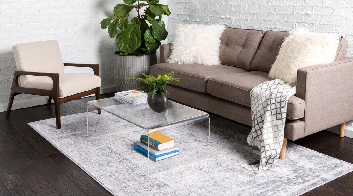 Derbyshire Elegance Collection Area Rug - Buxton Rectangle Gray  lifestyle 4