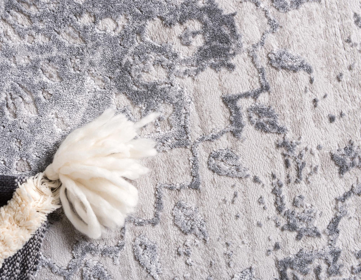 Derbyshire Elegance Collection Area Rug - Buxton Rectangle Gray  lifestyle 7