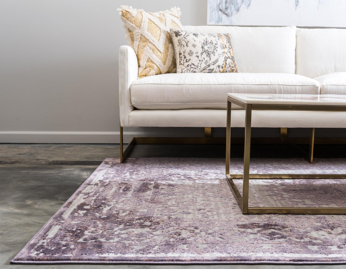 Derbyshire Elegance Collection Area Rug - Buxton Rectangle Violet  lifestyle 11